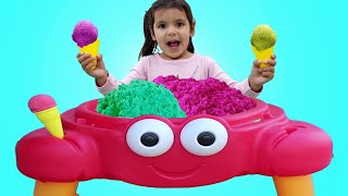 Ellie Pretend Play Selling Sand Ice Cream Toys Shop  Fun Sandy Beach and Other Toy for Kids [upl. by Powder]