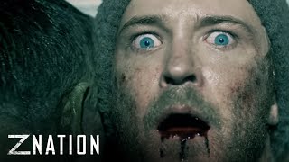 Z NATION Clips  Man Down from quotWhite Lightquot  SYFY [upl. by Enawd]