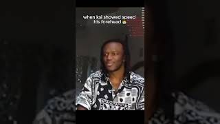 when ksi showed speed his forehead 🤣 [upl. by Ohcirej]