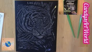 Engraving Art Tiger  Royal amp Langnickel  from Five Below [upl. by Novad]