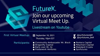 FutureX  1 Virtual Meet Up  NFT Meets DeFi [upl. by Ermine]