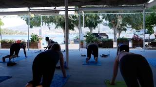 Pilates class on retreat in Greece [upl. by Avilla]