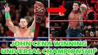 JOHN CENA Winning UNIVERSAL CHAMPIONSHP by defeating ROMAN REIGNS [upl. by Nord875]