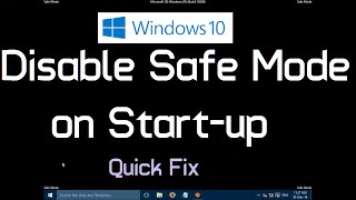 How to disable safe mode on startup in windows 10 Quick amp Easy [upl. by Winn]