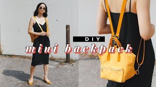 DIY MINI BACKPACK ✨🎒✨Anello Style  WITHWENDY [upl. by Annuaerb]