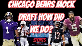 Chicago Bears Mock Draft How did we do [upl. by Walke465]