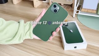 🍀 iphone 13 aesthetic unboxing ￼amp accessories [upl. by Orten41]