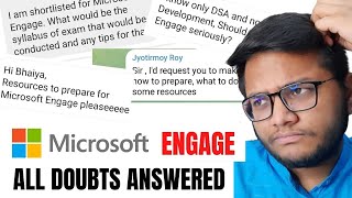 Microsoft Engage 2022  All DOUBTS answered  Syllabus  Resources  Online Test [upl. by Grussing]