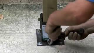 How To Install a Fence Post Onto a Concrete Base [upl. by Dera]