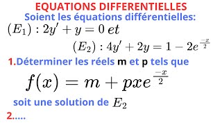 EQUATION DIFFERENTIELLE AVEC SECOND MEMBRE [upl. by Hairahs]