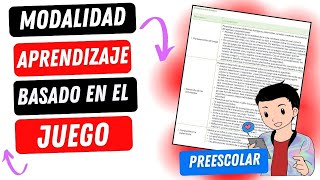 ¿CÓMO PLANIFICAR APRENDIZAJE BASADO EN EL JUEGO  MODALIDAD 5 PREESCOLAR [upl. by Marlowe209]