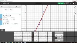 Linjär Regression med Desmos [upl. by Ahsikin]