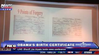 WOW Sheriff Joe Arpaio Releases New Information on President Obamas Birth Certificate FNN [upl. by Eelydnarb691]