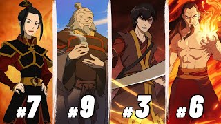 Ranking the Most Powerful Firebenders in Avatar [upl. by Elleron]