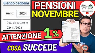 PENSIONI NOVEMBRE ⚠️ CEDOLINO NOVITà e AUMENTI 1 PROBLEMA IMPORTI ISTAT con DETTAGLIO INPS QUANDO [upl. by Ainezey]