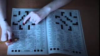 Binaural ASMR Cozy Crossword with Paper and Pencil Sounds Louder Version [upl. by Anitsirhc]