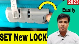 HOW TO RESET COMBINATION LOCK IN YOUR BAG  TROLLEY BAG LOCK SET  How to set the lock on a suitcase [upl. by Steen856]