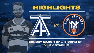 Toronto Arrows  Match Highlights vs Rugby New York March 27 2022 [upl. by Trebron]