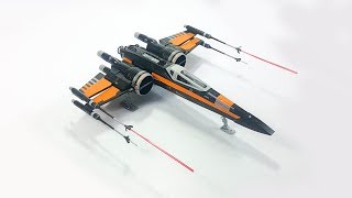 Star Wars Ship 172 Poes Boosted XWing Fighter Star Wars The Last Jedi  BANDAI Speed Build Part 1 [upl. by Vasiliu855]