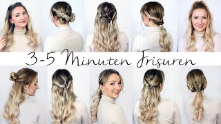 3 MINUTEN FRISUREN  unkompliziert und schnell 10 Frisuren für den Alltag  TheBeauty2go [upl. by Rabush225]