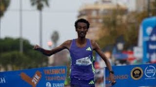 quotYomif Kejelcha Breaks Half Marathon World Record in Valencia 2024  Race Highlights amp Analysisquot [upl. by Giffy]