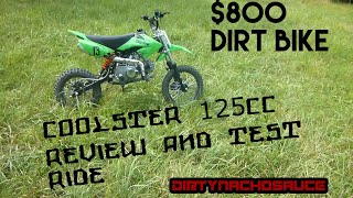 2020 COOLSTER 125CC DIRT BIKE REVIEW AND WHEELIES [upl. by Aliehs]