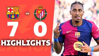 BARCELONA vs REAL VALLADOLID 70  RESUMEN y GOLES  JORNADA 4  LA LIGA 202425 [upl. by Petrine]