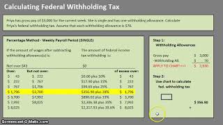 How to Calculate Federal Withholding Tax [upl. by Ecnar]