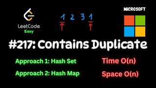 CONTAINS DUPLICATE  Microsoft Interview Question  Python  LeetCode 217 [upl. by Anaizit]