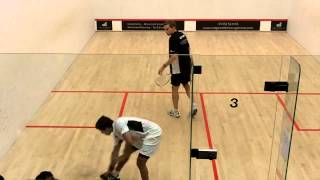 Squash video Nick Matthew v Saurav Ghosal match first game PSL 2014 Duffield v Pontefract [upl. by Gunning910]