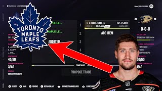 WHY CAROLINA Maple Leafs Trade For Ilya Lyubushkin Leafs Win The CUP NHL 24 SIM [upl. by Syla]