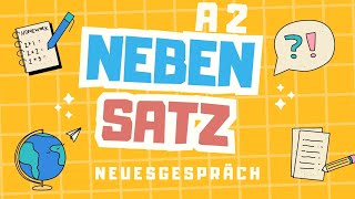 Nebensatz  A2 Deutsch spreschen und schreiben Weil  Dass  Wenn 2024 [upl. by Ecnerual]