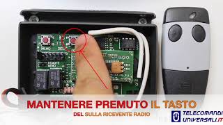 Come Programmare un telecomando Cardin S449 direttamente dalla ricevente radio [upl. by Nuawaj656]