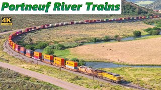 Scenic Portneuf River Idaho Trains 4K  The Granger Line  Short Segment July 2024 [upl. by Bradan]