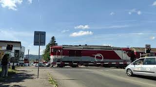 Železničné priecestie Prievidza  982024  Slovak railroad crossing [upl. by Odie]