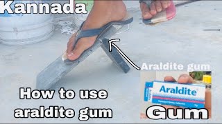 How To Use Araldite  Attaching Black Granite stone  Gum [upl. by Karlotte]