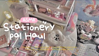 ASMR a Huge Stationery Pal Haul 📦 back to school  cute stationery unboxing with relaxing sound 🌙 [upl. by Alasteir]