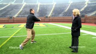 Jim Harbaugh on the Michigan sidelines as a kid Real Sports Trailer HBO [upl. by Ainesey774]