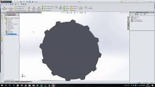 13 Créer une roue dentée avec Solidworks Répétition circulaire [upl. by Aiclid125]