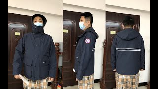 Canada Goose Lockeport Jacket Navy Blue Try On Review [upl. by Liana]