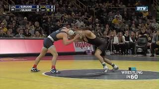 125 LBS 1 Thomas Gilman Iowa vs 3 Nick Suriano Penn State  2018 B1G Wrestling [upl. by Milore33]