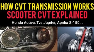 Scooter CVT transmission explained  Honda Activa CVT  How it works [upl. by Knuth]