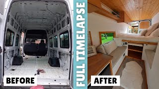 Minibus Campervan Conversion  FULL TIMELAPSE in 10 Minutes  DIY Van Self Build [upl. by Inaboy55]