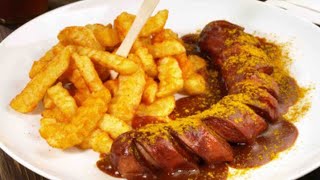 8 Frischer selbstgemachter Gurkensalat dazu Currywurst Pommes mukbang [upl. by Ialda]