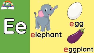 Letter Ee  Letter E Sound  Objects Beginning with the Letter Ee  Learn to Write the Letter Ee [upl. by Tressa241]