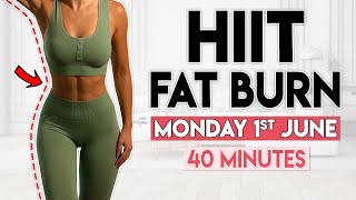 HIIT FAT BURN lose belly fat  40 min Home Workout [upl. by Auod]