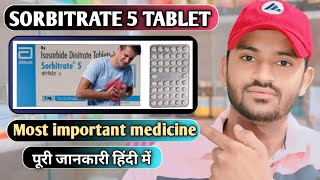 Sorbitrate 5mg tablet uses dose benefits and Side effects full review in hindi [upl. by Shulem894]