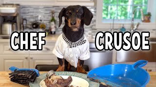 Ep 7 Crusoe the French Chef  Cute amp Funny Dachshund Cooking Video [upl. by Royo]