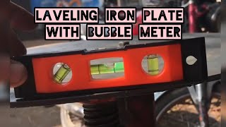 Laveling iron plate with bubble meter and lathe work live [upl. by Niliram557]