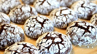 Fudgy and Chewy Chocolate Crinkles [upl. by Willdon]